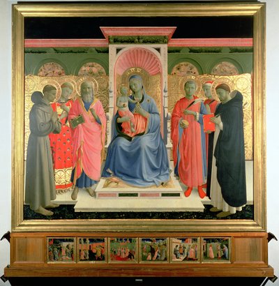 Détail du retable Annalena montrant la Vierge et l